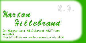 marton hillebrand business card